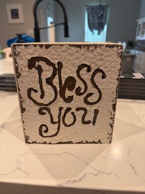 Rustic Bless You tissue box